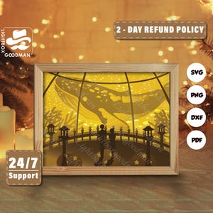 3d Whale Silhouette, Shadow Box Templates, Paper Cut, Files for cricut, for Silhouette, Laser Cut Files, 3d Layered Art 1