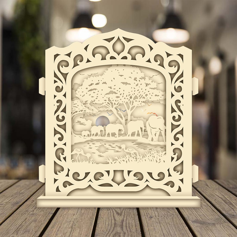 Download Elefant 3d Pop Up Light Box Vorlage Svg Digitale Etsy Download 794 794 Pop Up Box Vorlage 37arts Net