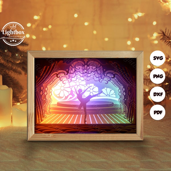 Ballet 1 Shadow Box Files, Paper Cut Light Box Template Files, Shadow Box Paper Cut, 3D Papercut Light Box SVG File DIY, Cutting Cricut Ballet 1 Shadow Box Files, Paper Cut Light Box Template Files, Shadow Box Paper Cut, 3D Papercut Light Box SVG File DIY, Cutting Cricut