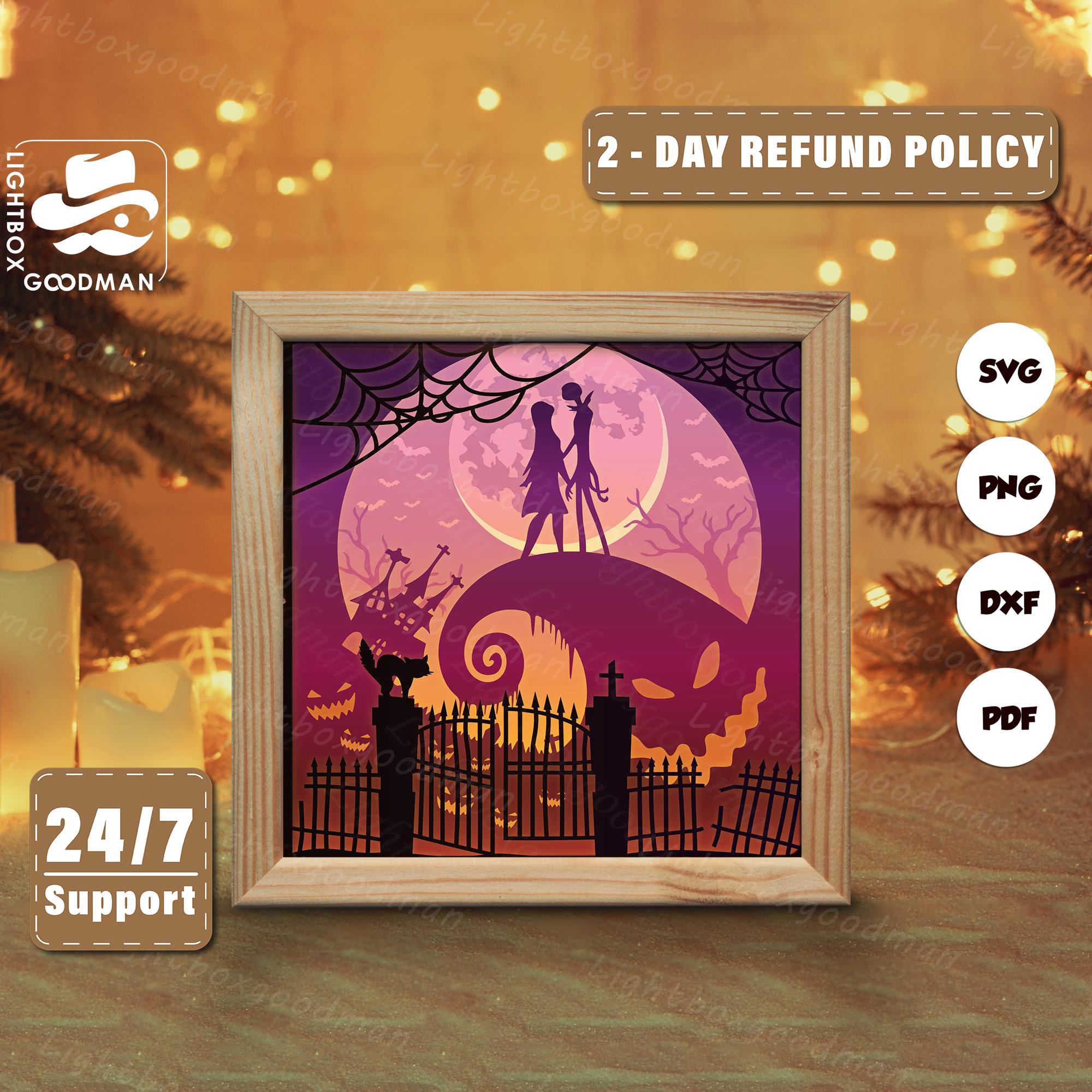 Nightmare Rotation Template 3d Nightmare 7 Silhouette, Shadow Box Templates, Paper Cut, Files for ...