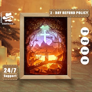 3d Jesus 1 Silhouette, Shadow Box Templates, Paper Cut, Files for cricut, for Silhouette, Laser Cut Files, 3d Layered Art