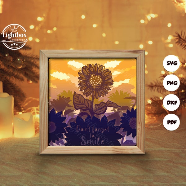 Sunflower Shadow Box Files, Paper Cut Light Box Template Files, Shadow Box Paper Cut, 3D Papercut Light Box SVG File DIY, Cutting Cricut Sunflower Shadow Box Files, Paper Cut Light Box Template Files, Shadow Box Paper Cut, 3D Papercut Light Box SVG File DIY, Cutting Cricut