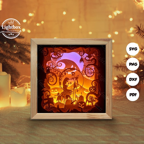 Nightmare Halloween 1 Shadow Box Files, Paper Cut Light Box Template Files, Shadow Box Paper Cut, 3D Papercut Light Box SVG File DIY Nightmare Halloween 1 Shadow Box Files, Paper Cut Light Box Template Files, Shadow Box Paper Cut, 3D Papercut Light Box SVG File DIY