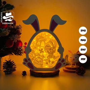 Wielkanocny szablon SVG z wycinanką: DIY z motywem owadów (do pobrania w wersji cyfrowej)