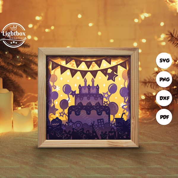 Happy Birthday 2 Shadow Box Files, Paper Cut Light Box Template Files, Shadow Box Paper Cut, 3D Papercut Light Box SVG File DIY Happy Birthday 2 Shadow Box Files, Paper Cut Light Box Template Files, Shadow Box Paper Cut, 3D Papercut Light Box SVG File DIY