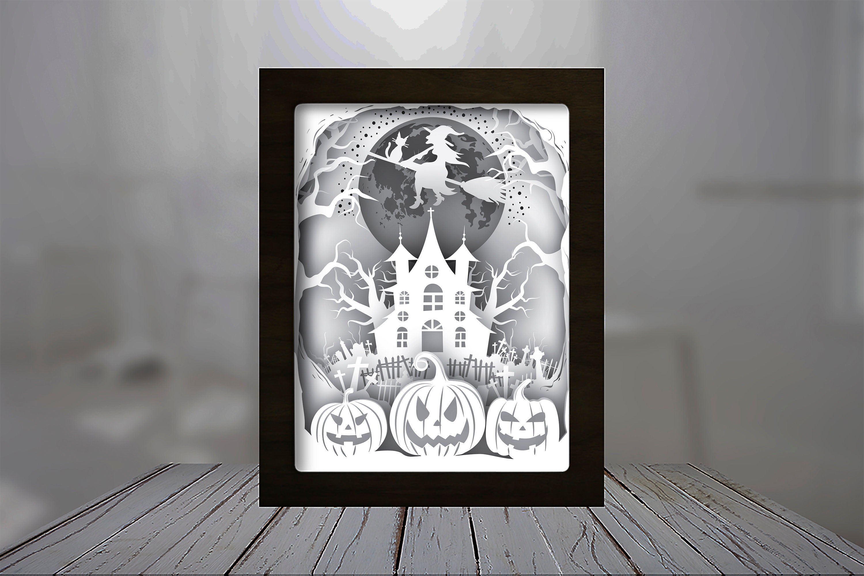 3D Paper Cut Template Light Box SVG Digital Download Files | Etsy