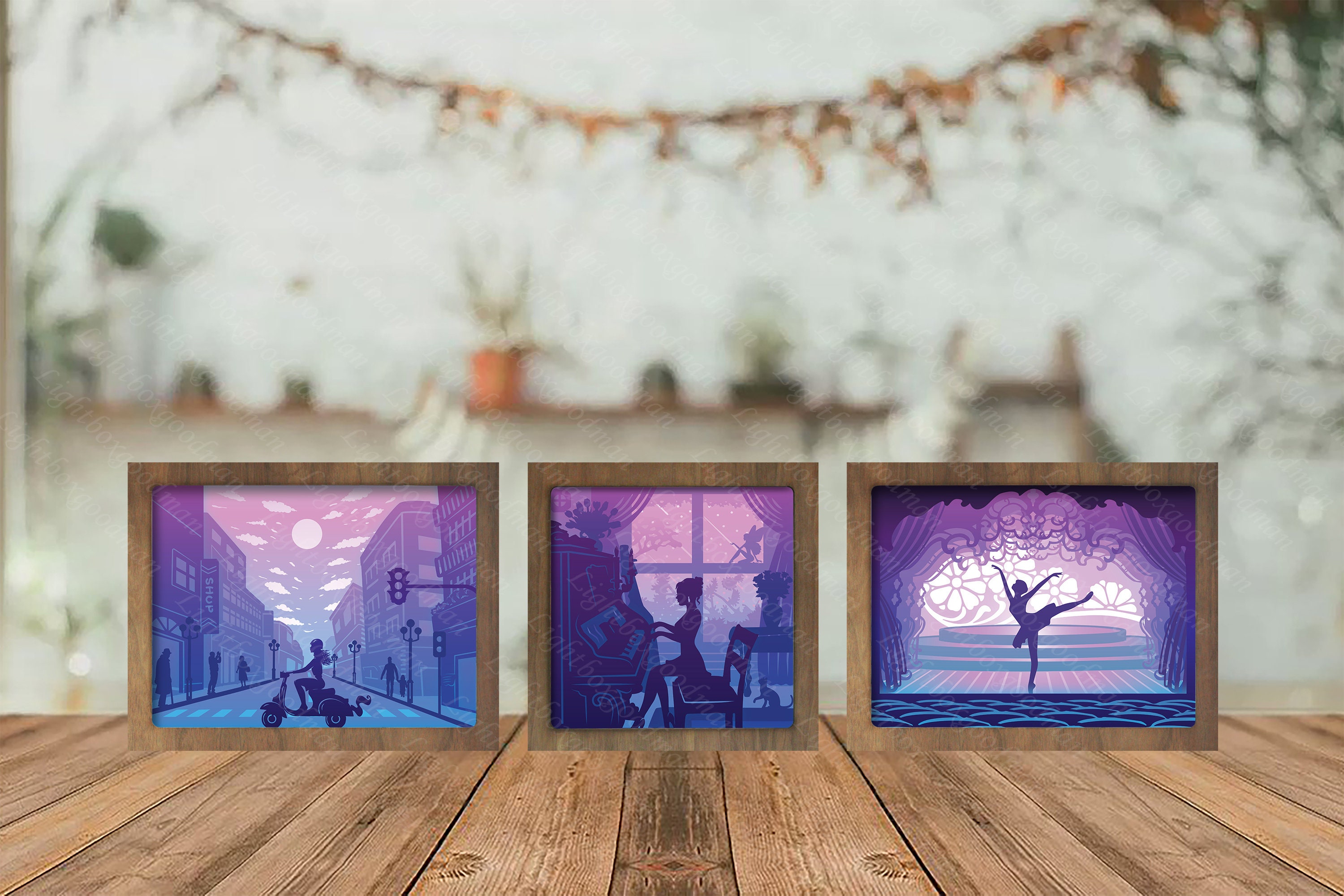 Combo 3 Templates Other 2 Paper Cut Light Box Template Files | Etsy