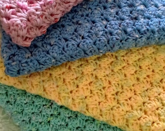 SALE  .....Soft crochet baby blanket-Hand Made