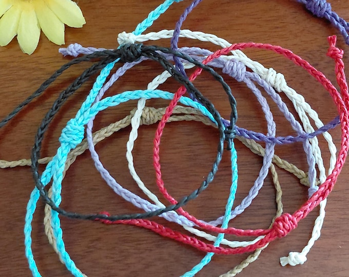 Extra large Unisex Adults adjustable waxed cotton minimalistic surf bands.