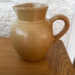 Vintage French Stoneware Jug Gres De Villages Pitcher One Pint