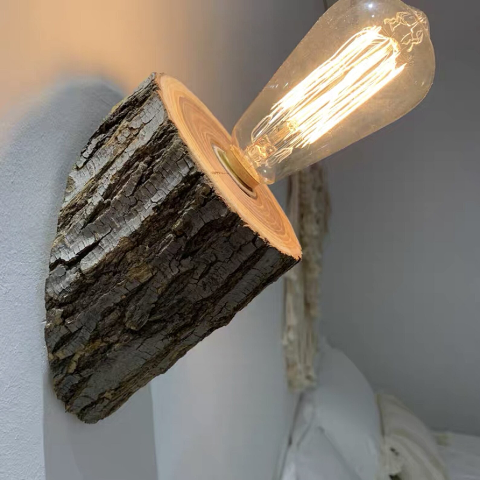 Buy Wood Wall Lamp LED Wall Lamp Elm Wood Lamp Wall Decor Online in