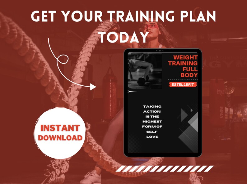 Fitness Full Body Training Program Weight Training 1day Etsy