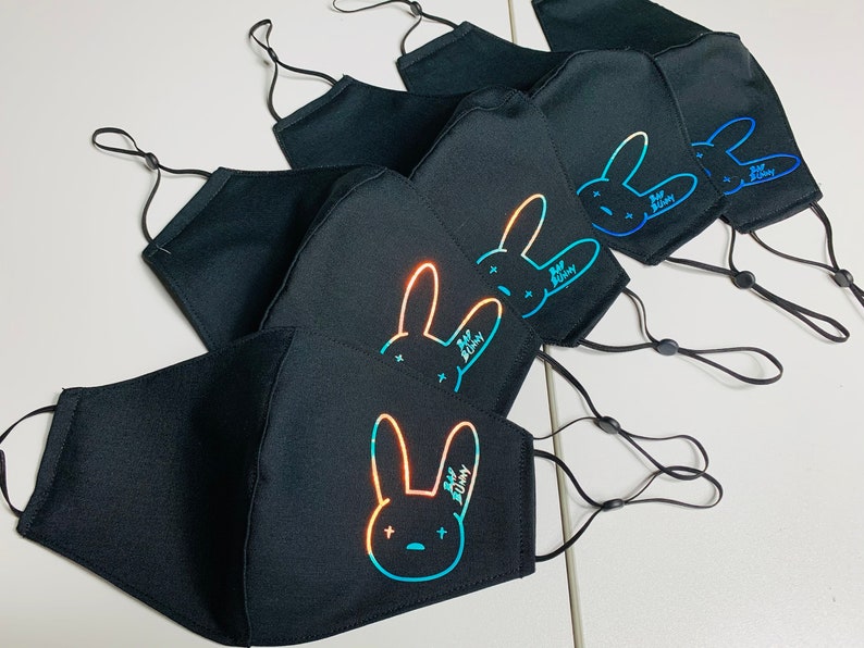 Bad Bunny Glow in the dark | Hand made | El conejo Malo | As seen on Tik Tok | HTV | Holographic Vinyl | Custom made | Sold Individual 