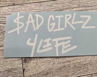 Sad Girlz decal. Junior H , Sad Girls 4 life sticker , Sad Boyz , Corridos tumbados , fan merch, car decal, stickers, bumper sticker