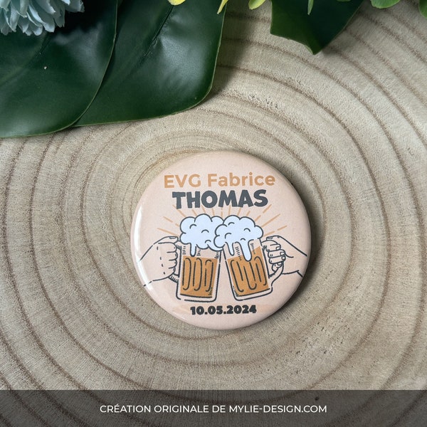 Badges personnalisables - EVG - Mariage - Bière