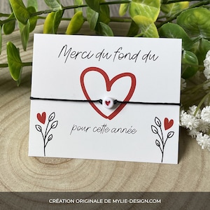 Thank you from the bottom of my heart bracelet - School, nursery gift