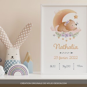 Affiche naissance animaux à personnaliser