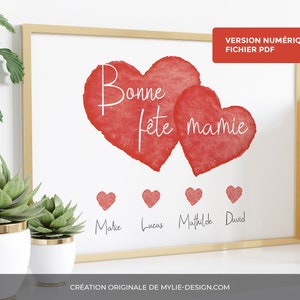 Customizable PDF poster - Happy Grandma&#39;s Day - Heart