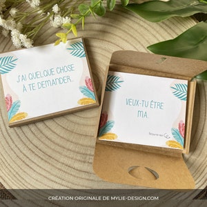 Coffret demande parrain-marraine - Décapsuleur magnet - Jungle