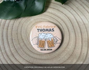 Badges personnalisables - EVG - Mariage - Bière