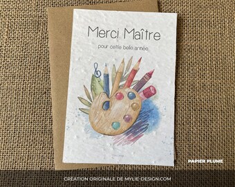 Carte à planter - Merci Maître, cadeau de fin d'année
