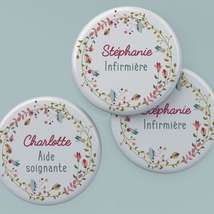 Badge personnalisable Métier Fleurs image 1