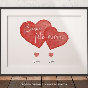 Customizable PDF poster Happy Grandma's Day Heart image 2