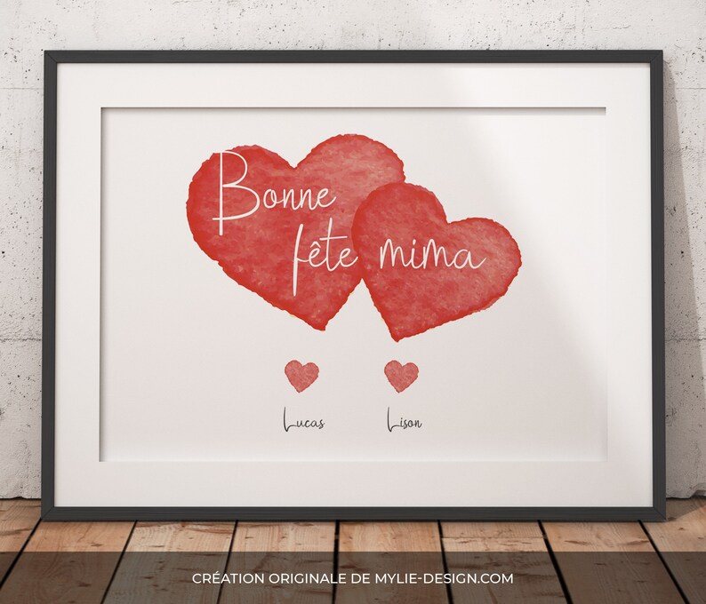 Customizable PDF poster Happy Grandma's Day Heart image 2