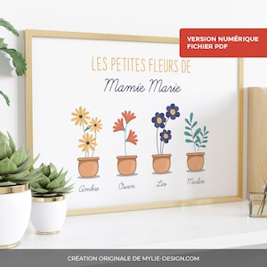 Customizable poster - Grandma, Mom - Flowers - PDF