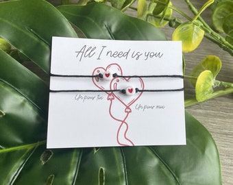 Bracelet amitié ou amour - All I need is you