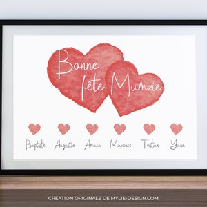 Customizable PDF poster Happy Grandma's Day Heart image 3