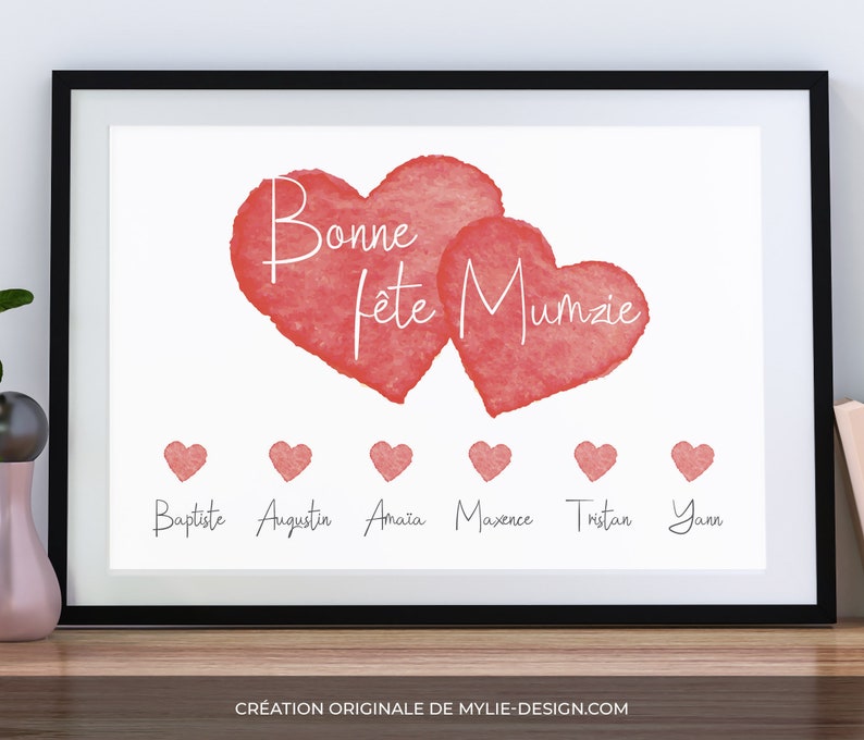 Customizable PDF poster Happy Grandma's Day Heart image 3