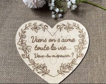 Puzzle demande en mariage - Demande mariage originale - Mariage personnalisé