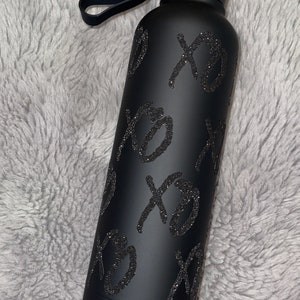 XO Water Bottle the Weeknd Black Water Bottle Sparkly 