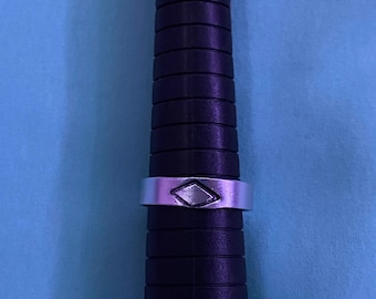 enkel formad ring hemgjord romb diamantformad