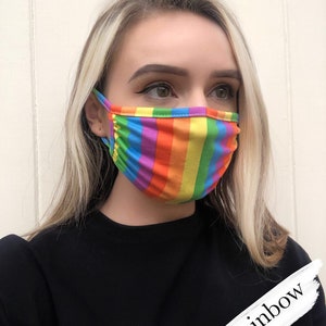 ULTRA SOFT Double Layer Face Mask. Breathable Mask. Washable Face Mask. Soft Stretchy Face Mask. Bestseller Face Mask Made in UK Face Mask. Rainbow Double Layer