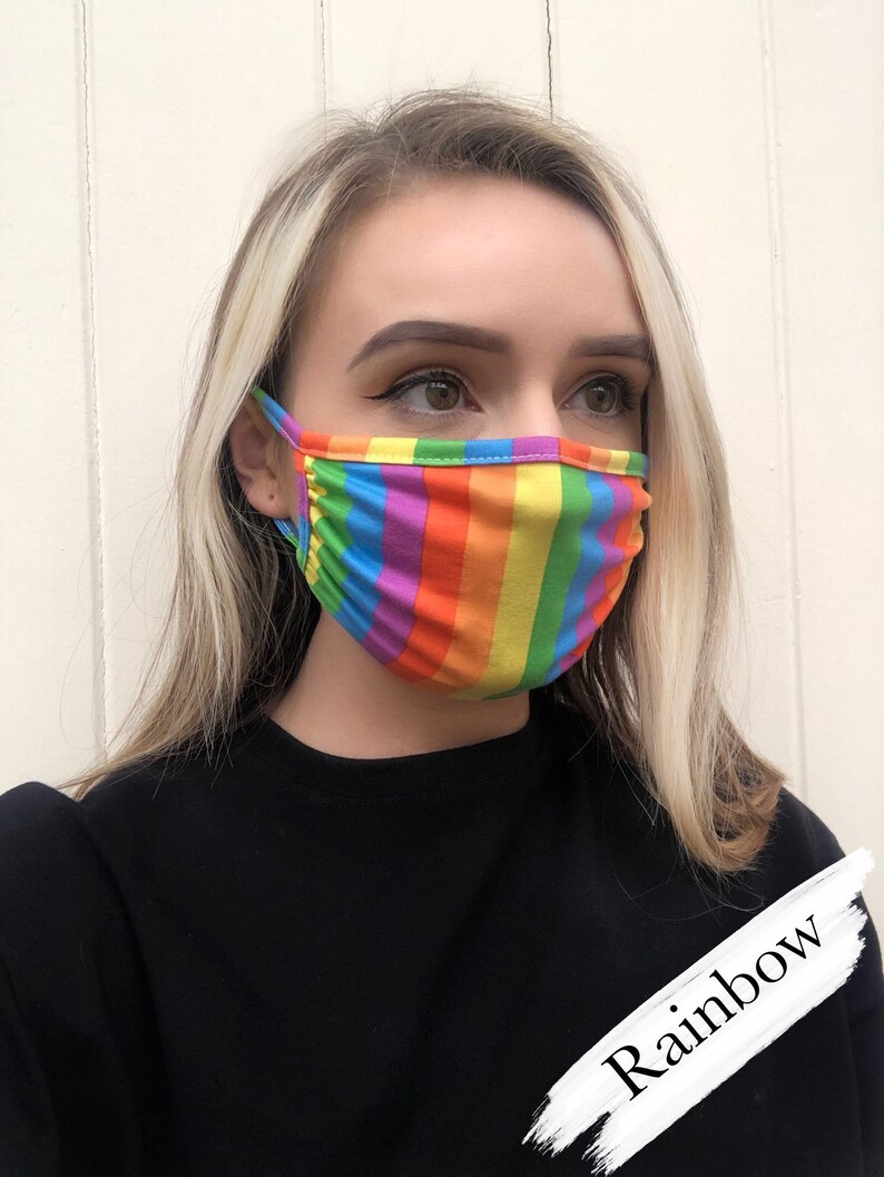 ULTRA SOFT Double Layer Face Mask. Breathable Mask. Washable Face Mask. Soft Stretchy Face Mask. Bestseller Face Mask Made in UK Face Mask. Rainbow Double Layer