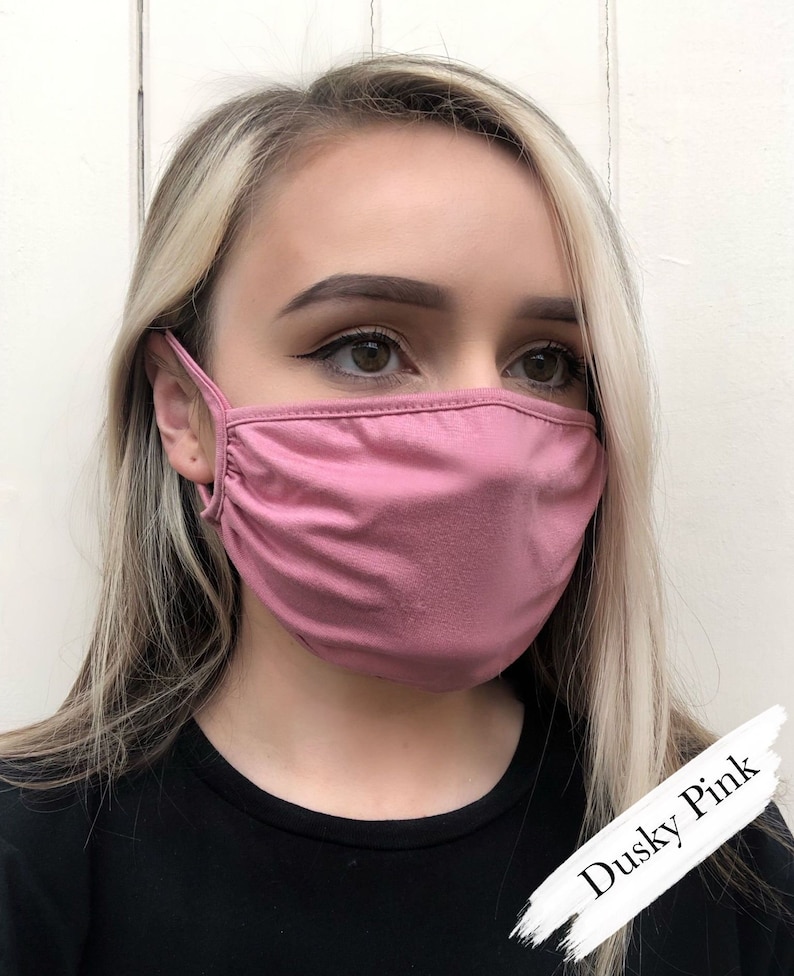 ULTRA SOFT Double Layer Face Mask. Breathable Mask. Washable Face Mask. Soft Stretchy Face Mask. Bestseller Face Mask Made in UK Face Mask. DuskyPinkDoubleLayer