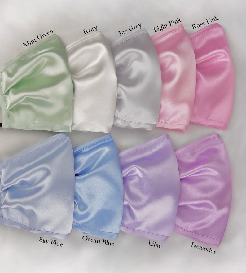 UK MADE Silk Face Mask Same Day Dispatch Free Delivery Free Mask Offer Ultra Soft Silk Satin Face Mask Nose WireAdjustable Face Mask image 2