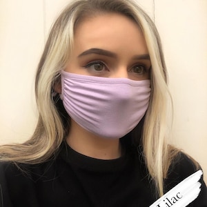 ULTRA SOFT Double Layer Face Mask. Breathable Mask. Washable Face Mask. Soft Stretchy Face Mask. Bestseller Face Mask Made in UK Face Mask. Lilac Double Layer