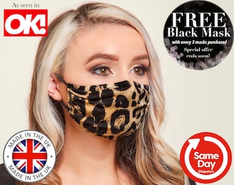 Face Mask FILTER POCKET + 5 FREE Filters. Adjustable Face Mask. Washable Reusable Face Mask. Ultra Soft Face Mask. Made in U.K Face Mask