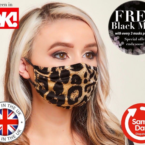 Face Mask FILTER POCKET + 5 FREE Filters. Adjustable Face Mask. Washable Reusable Face Mask. Ultra Soft Face Mask. Made in U.K Face Mask