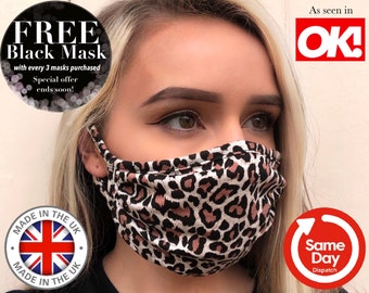 SUPER SOFT Face Mask, Lightweight Washable Face Mask. Soft Stretchy Breathable Face Mask. UK Made Face Mask. Cloth Fabric Face Mask U.K Made