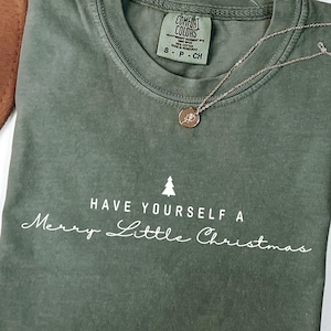 Have Yourself a Merry Christmas T-Shirt, Comfort Color Christmas Shirt, Minimal Christmas TShirt, Holiday Giftful, Cute Xmas Giftful