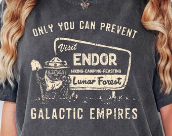 Comfort Colors® Ewok Star Wars Shirt, Ewok Endor National Park Protect Our Forest Shirt, Vintage Star Wars Forest Camp Shirt, Disney Shirts