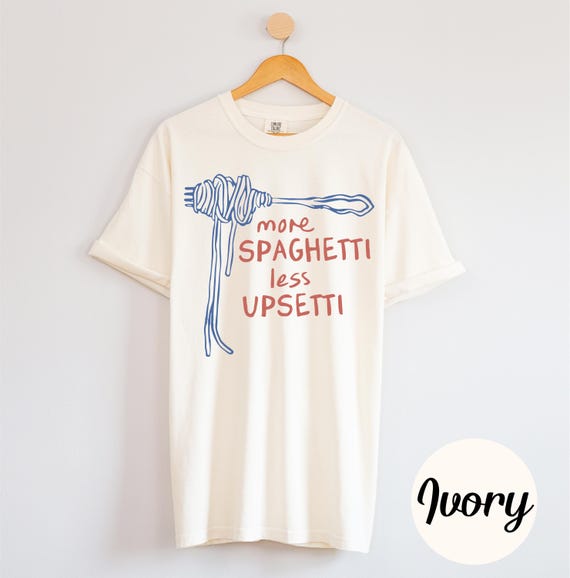 Spaghetti Shirt, Comfort Colors® Spaghetti Shirt, Funny Food Tee, Foodie TShirt, Food Humor, Silly T-Shirt, Retro Graphic, Vintage Aesthetic