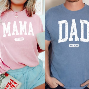 Comfort Color Dad Shirt, New Dad T-Shirt, Pregnancy Announcement TShirt, Proud Dad Tee, New Dad, Christmas Gift For Mom and Dad, Est.2024