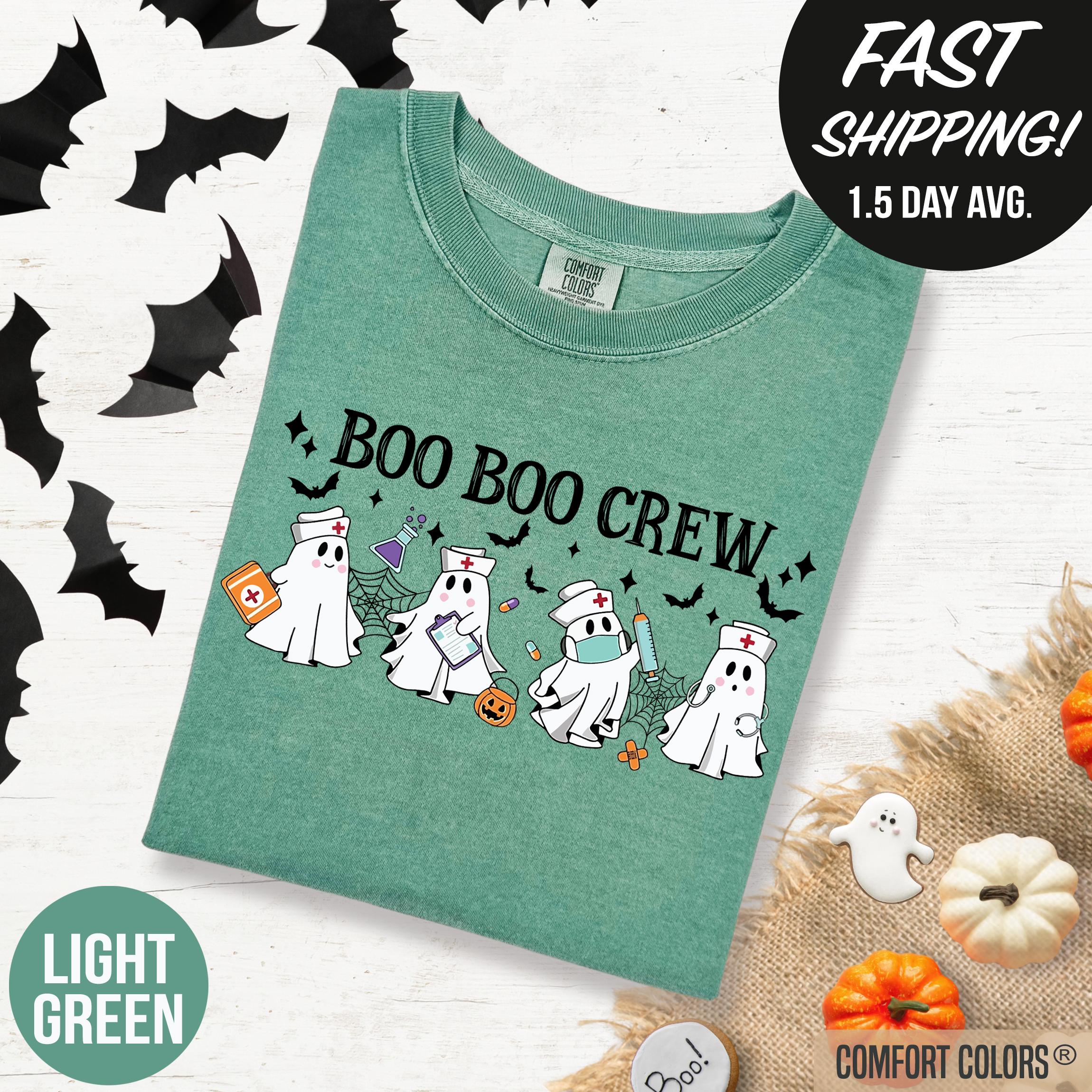 Comfort Colors® Boo Boo Crew Shirt, Cute Halloween Ghost T-shirt, Boo ...