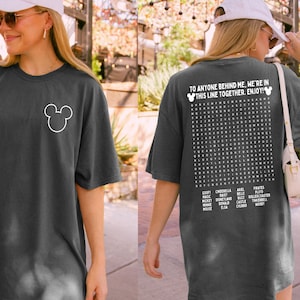 Funny Interactive Disney T-Shirts, Disney Dad Shirts, Waiting In Line Puzzle Double Side Disney T-Shirts, Disney Shirts, Disneyland T-Shirts image 9