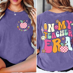 Comfort Colors® In My Teacher Era Shirt, Retro Teacher Era Shirt, Cute Teacher Appreciation Gift, First Grade Teacher Shirt, Back to School
